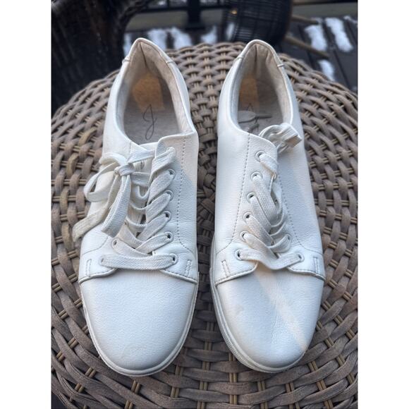 Joie Shoes - Joie Women’s Harvard White Leather Classic Lined Court Sneaker 9.5 US